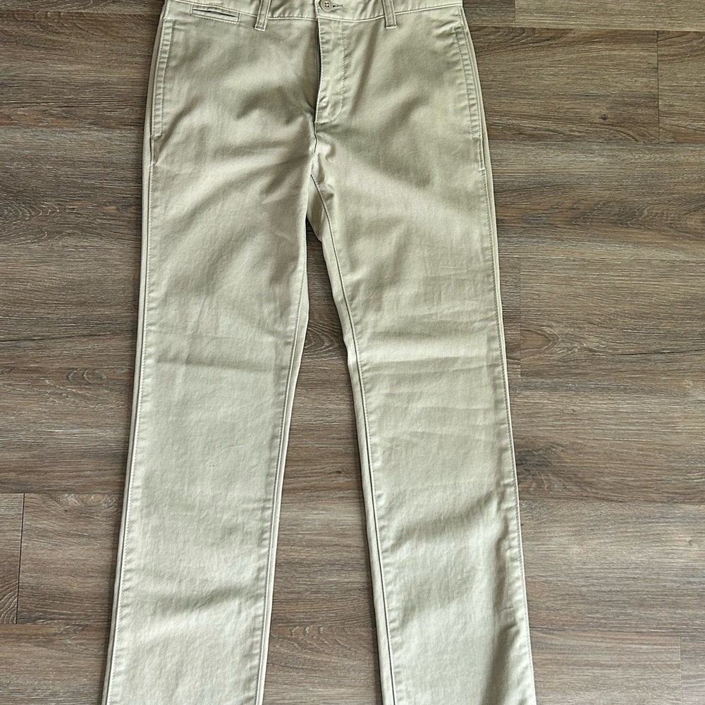 Gap Kids Khaki Uniform Straight-Leg Pants 16 Adjustable Waist